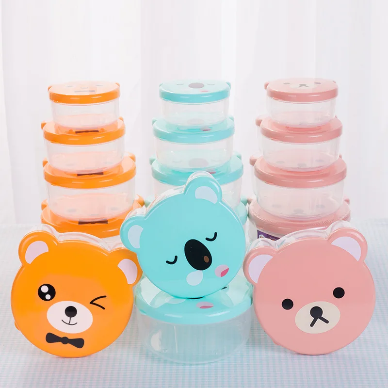 Kids.Outdoor Utensils - 4 adet/takım Çocuk Plastik Bento Kutusu