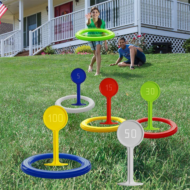 Kids Outdoor Yard - Çocuklar İçin Plastik Halka Atma Oyunu,