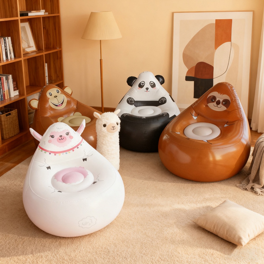 Outdoor Kid Friendly - Çizgi Film Çocuk PVC Şişme Kanepe