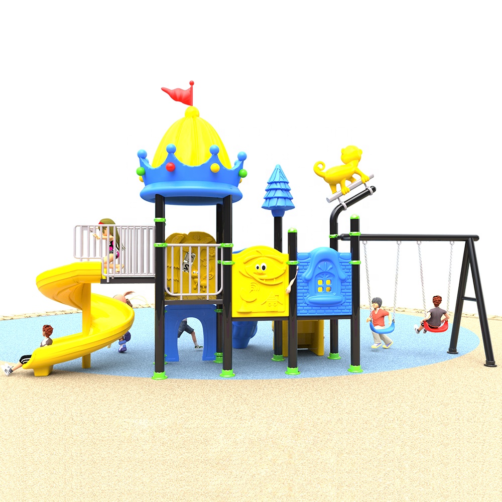 Kids Outdoor Swing Set With Slide - Çok Amaçlı Çocuklar İçin Toptan Kreş