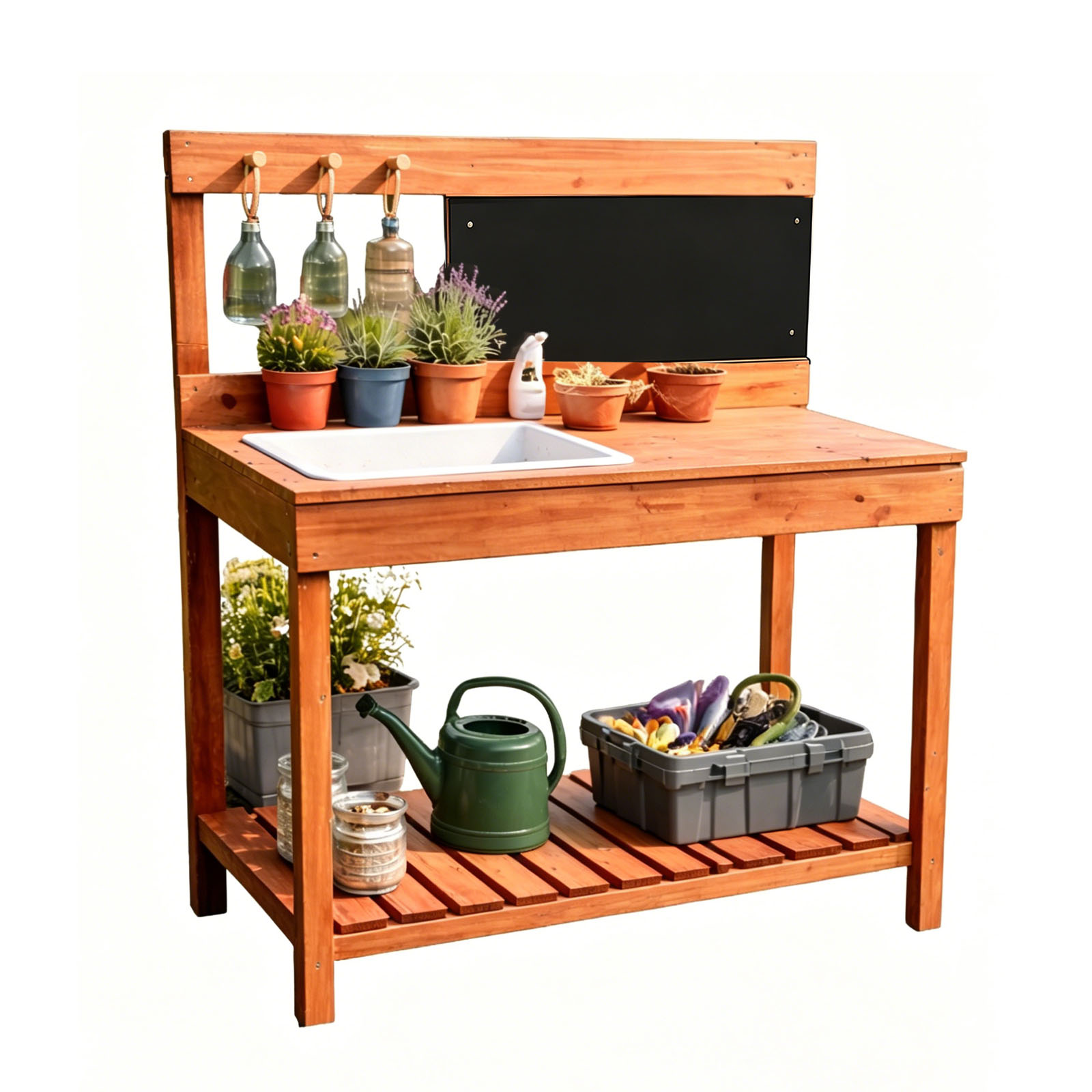 Kids Outdoor Garden - Ahşap Saksı Masaları Çocuklar İçin Açık