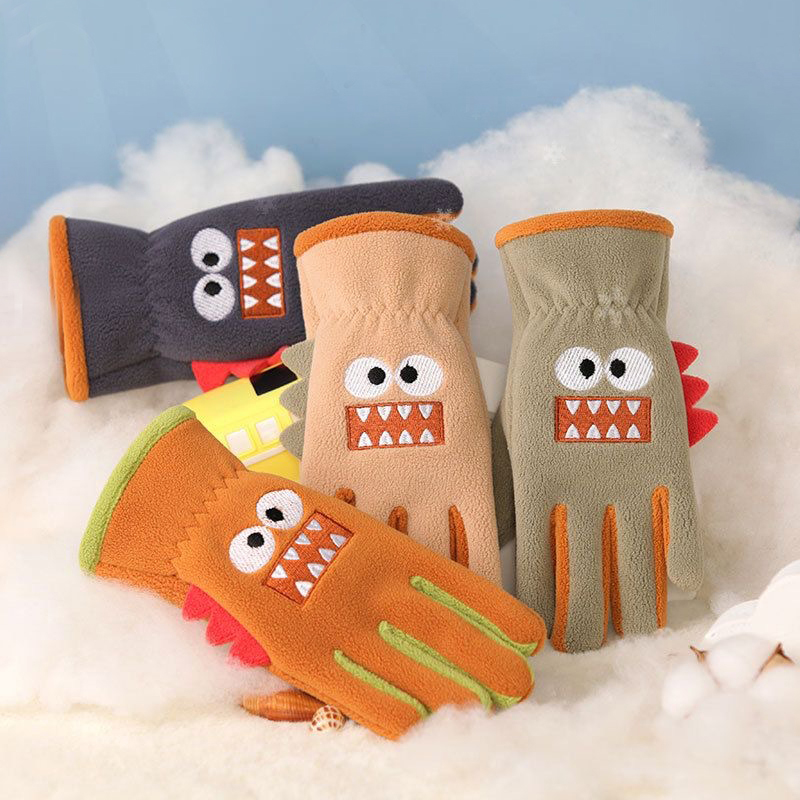 Kids Outdoor Gloves - Kış Çocuk Peluş Eldiven Açık Sürme