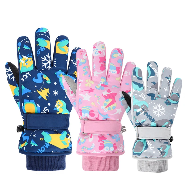 Kids Outdoor Gloves - Kış Çocuk Kayak Eldivenleri Kalınlaşmak Su