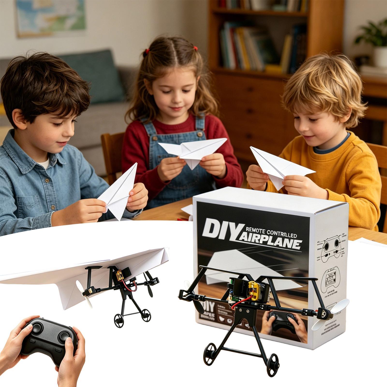 Kids Outdoor Set - Kendin Yap RC Kağıt Uçak Kiti,