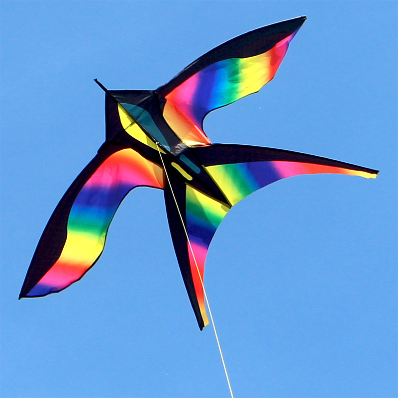 Kite Easy Fly Kids - 1.7m uçmak kolay renkli gökkuşağı kuş