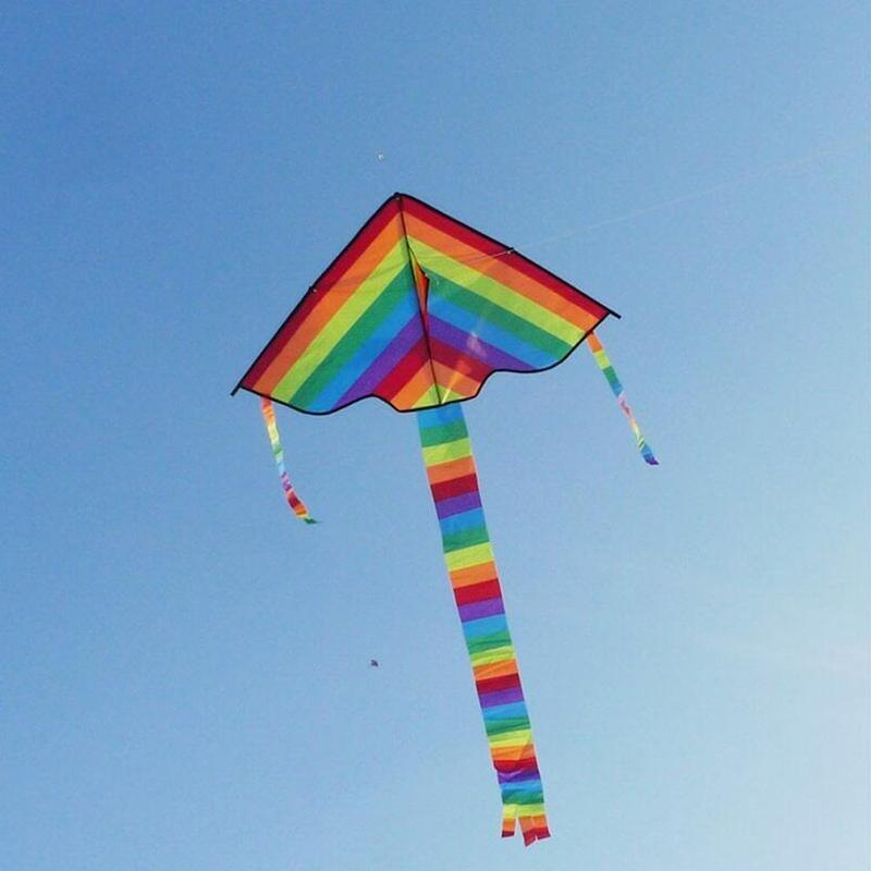 Kite Easy Fly Kids - Kolay uçan! Büyük renkli gökkuşağı uçurtma