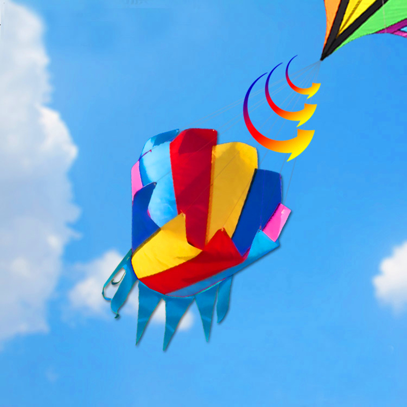 Kite Easy Fly Kids - Büyük gökkuşağı uçurtması naylon rüzgar çorabı