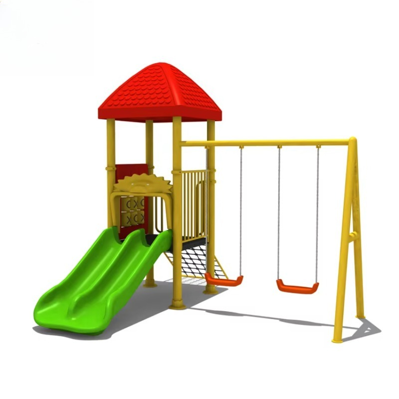 Kids Outdoor Swing Set With Slide - Üretici Çelik Çocuk Açık Hava Eğlence