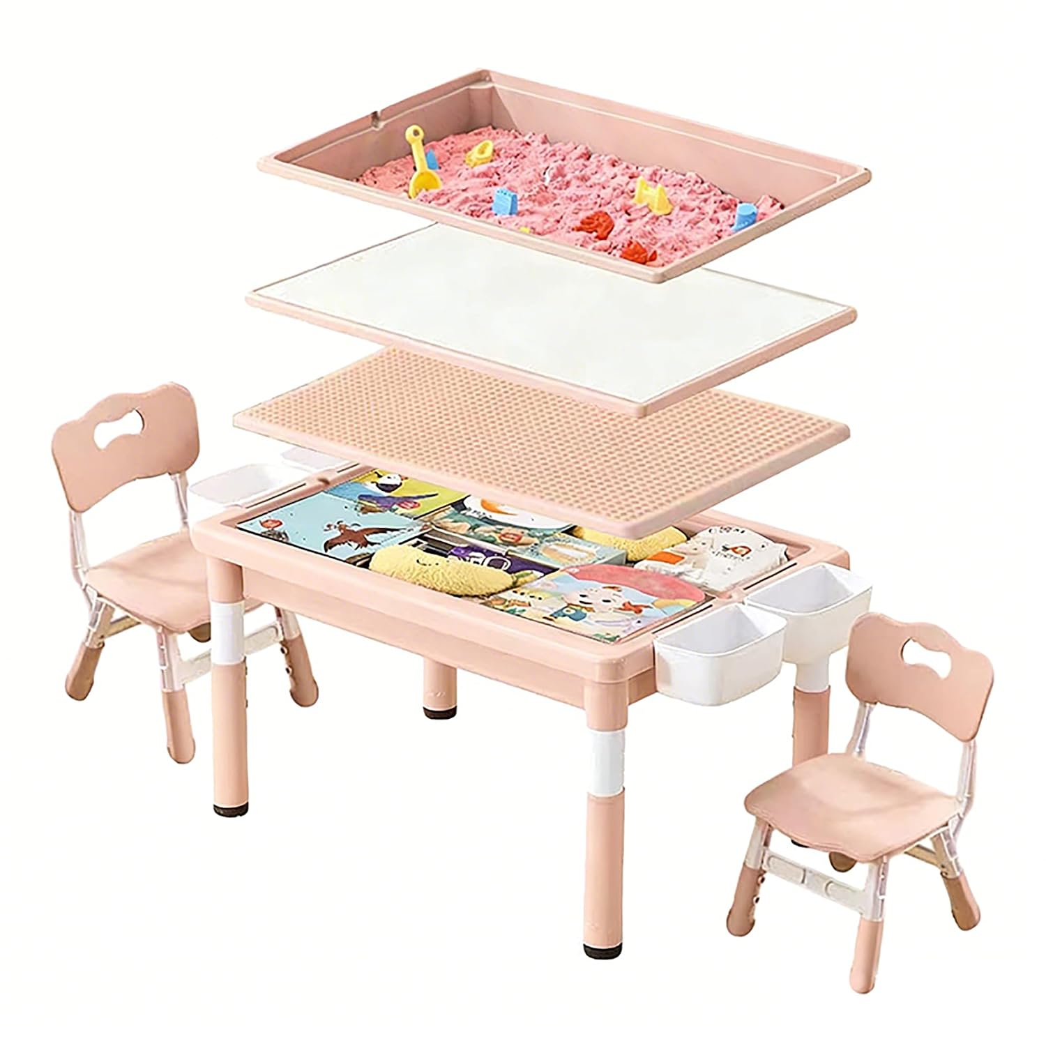 Kids Outdoor Activity Table - Çocuk Aktivite Masası, Depolama Alanlı, İç
