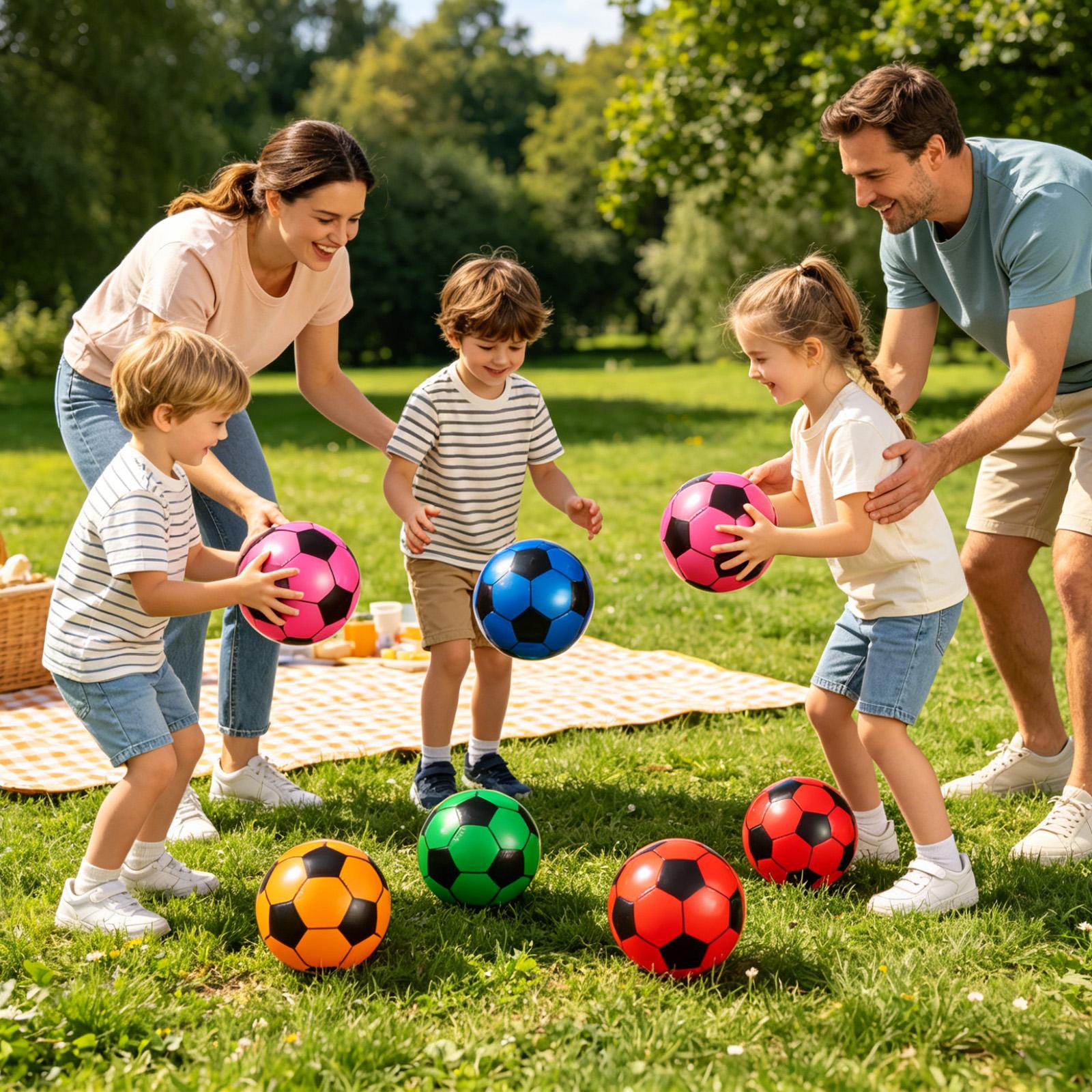 Kids Outdoor Yard - Şişme Futbol Topu 6 Parça Havuz