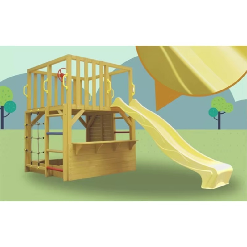 Kids Outdoor Cubby House - Çocuklar için Ahşap Dış Mekan Oyun