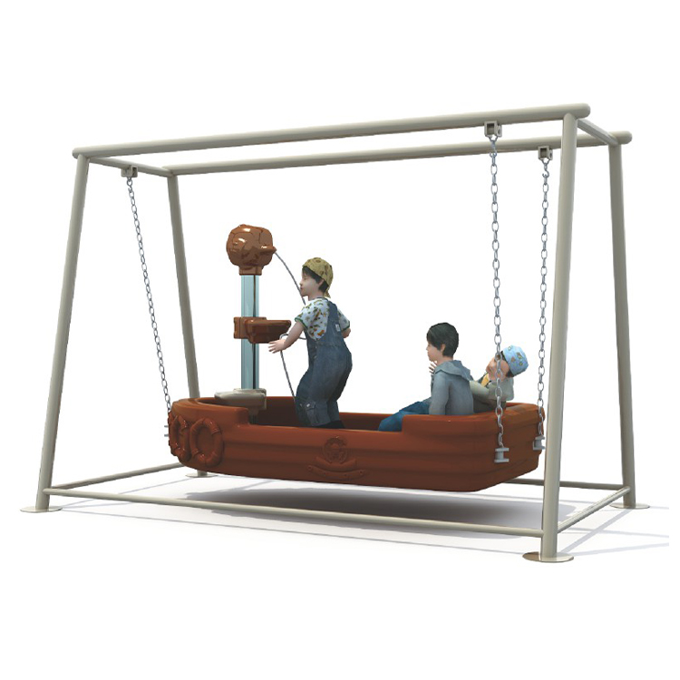 Kids Outdoor Set - Korsan Gemisi Şeklinde Salıncak Sandalye Açık