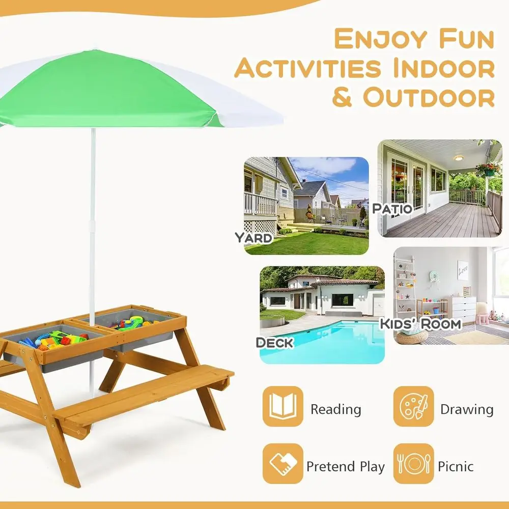 3'ü 1 Arada Yüksekliği Ayarlan - Kids Outdoor Activity Table incelemesi ve fiyatı