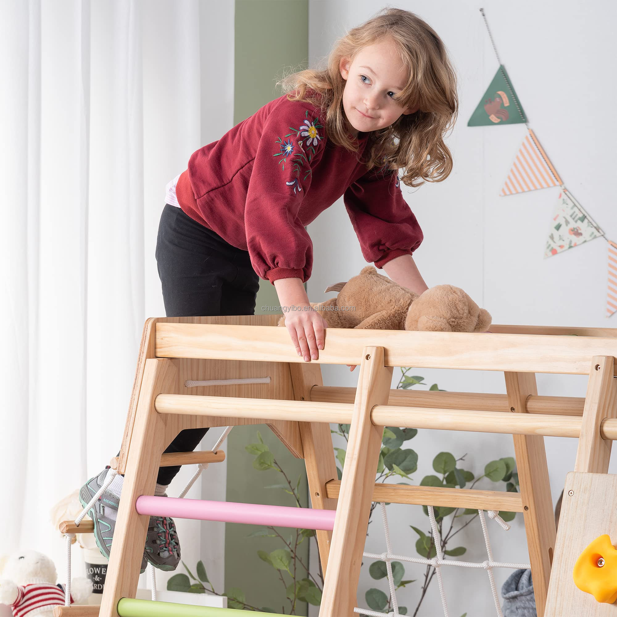 Tırmanma Duvarları Eğlence Par - Kids Outdoor Swing Set With Slide incelemesi ve fiyatı