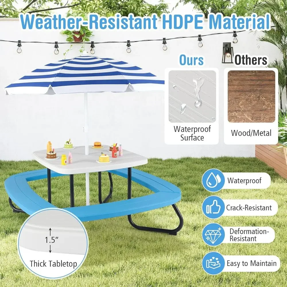 8 Kişilik Çocuk Piknik Masası, - Kids Outdoor Activity Table incelemesi ve fiyatı