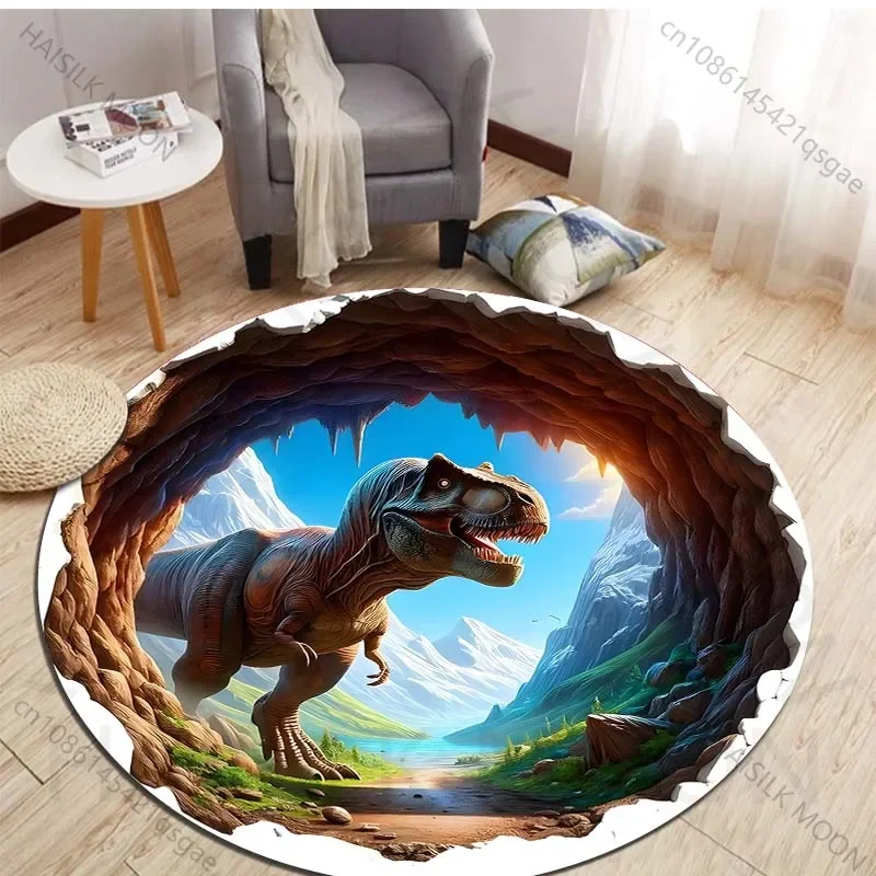 HD 3D Dinozor Baskı Yuvarlak H - Kids Outdoor Area incelemesi ve fiyatı
