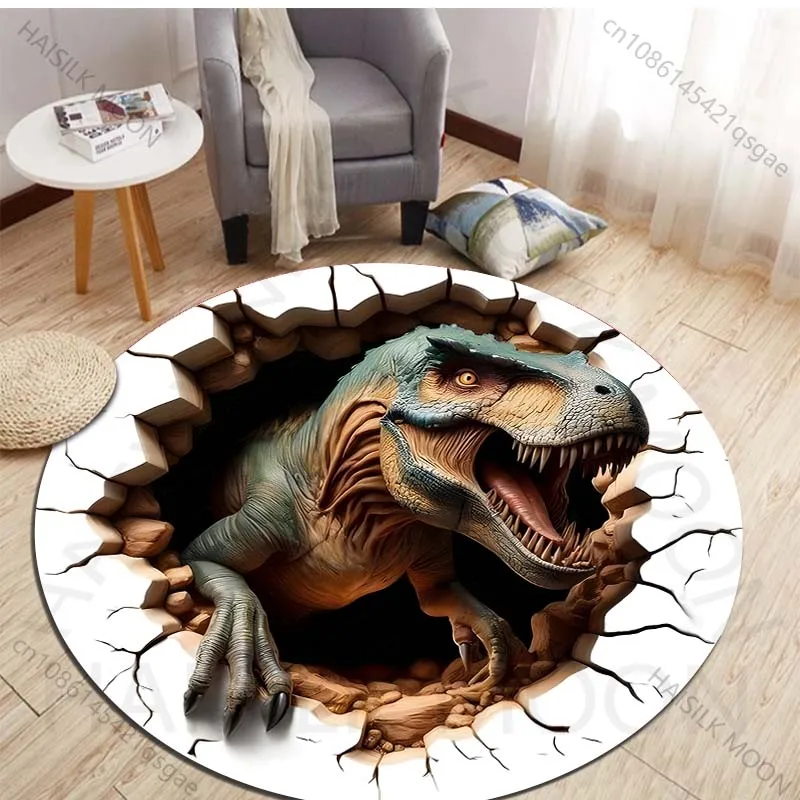 HD 3D Dinozor Baskı Yuvarlak H - Kids Outdoor Area incelemesi ve fiyatı