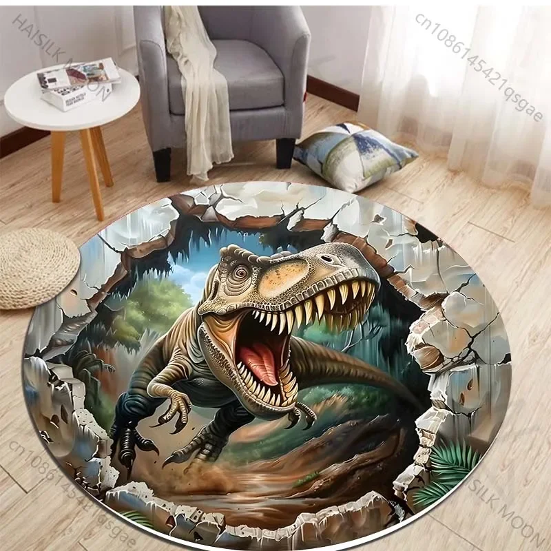 HD 3D Dinozor Baskı Yuvarlak H - Kids Outdoor Area incelemesi ve fiyatı
