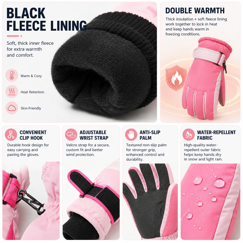 Çocuklar Kış Kayak Eldivenleri - Kids Outdoor Gloves incelemesi ve fiyatı