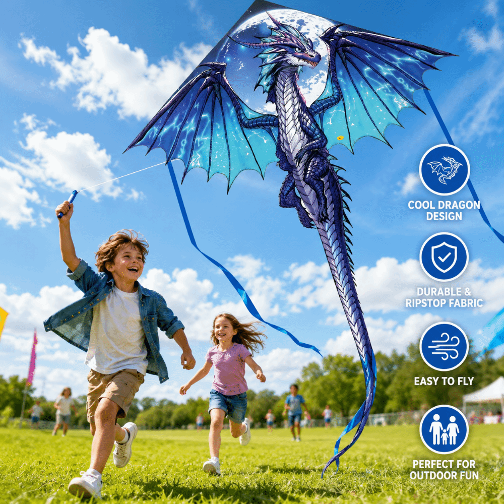 Hava Yılanı Mavi Ejderha Uçurt - Kite Easy Fly Kids incelemesi ve fiyatı