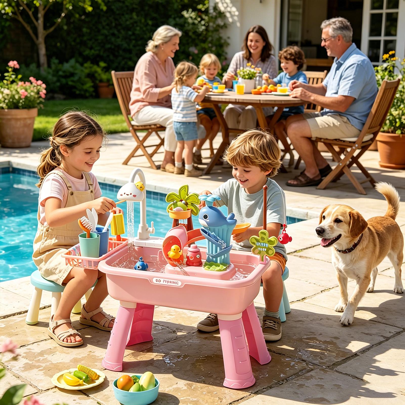 Çocuklar için Su Masası ve Pom - Kids Outdoor Activity Table incelemesi ve fiyatı