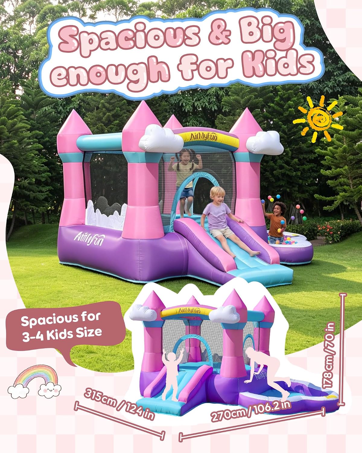 3-8 Yaş Çocuklar İçin Pembe İç - Kids Outdoor Pool incelemesi ve fiyatı