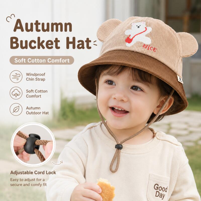 Çocuklar için Ayı Kulaklı Kova - Kids Outdoor Hat incelemesi ve fiyatı