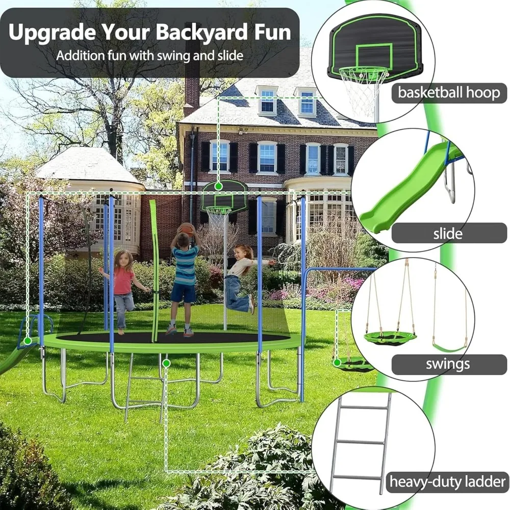 ABD'den Gönderilen 12-14FT Tra - Kids Outdoor Swing Set With Slide incelemesi ve fiyatı