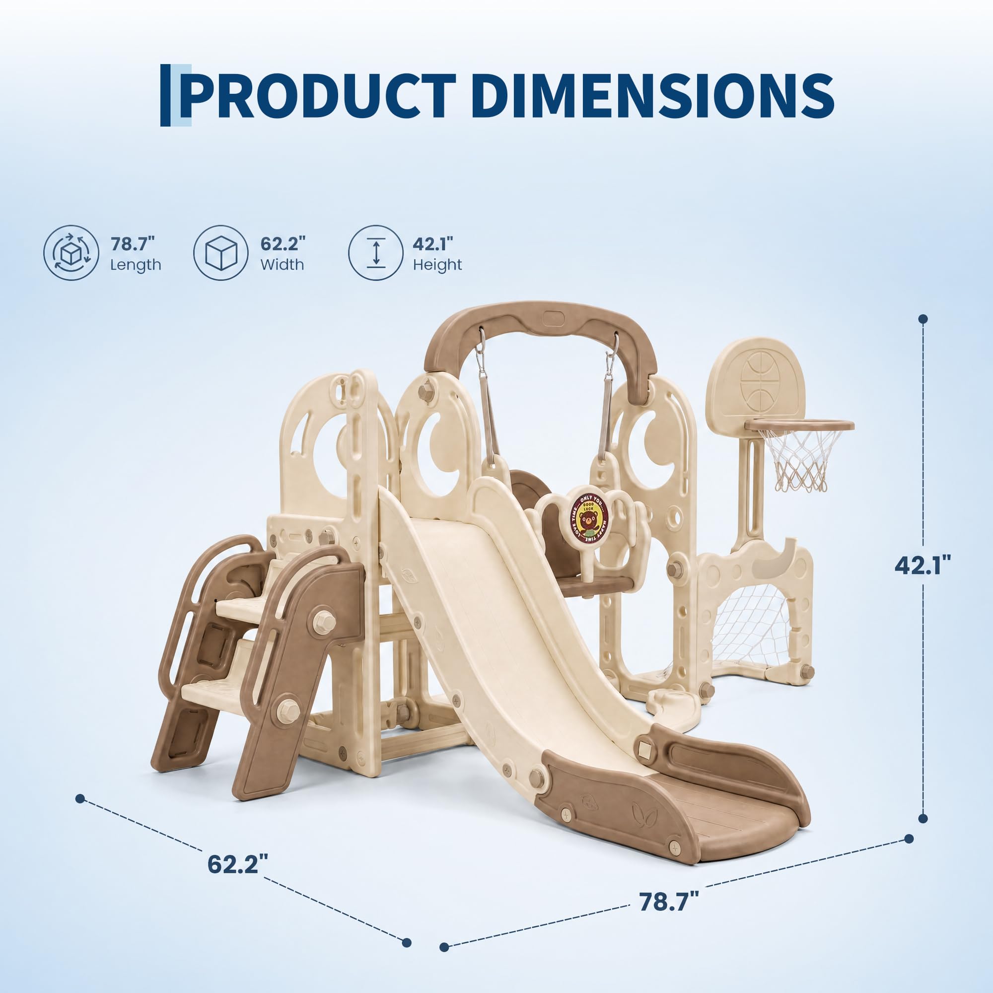 7'si 1 Arada Çocuk Kaydırak ve - Kids Outdoor Swing Set With Slide incelemesi ve fiyatı
