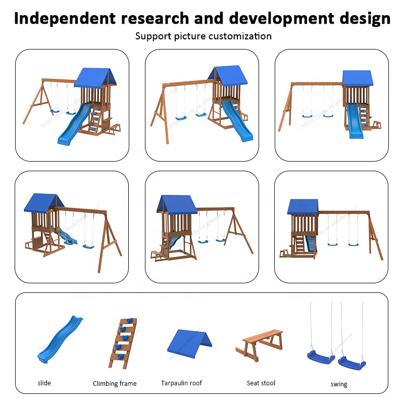 Oyun Merkezi - Bahçe Avlusu Ti - Kids Outdoor Swing Set With Slide incelemesi ve fiyatı