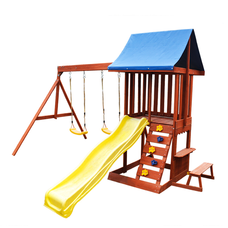 Oyun Merkezi - Bahçe Avlusu Ti - Kids Outdoor Swing Set With Slide incelemesi ve fiyatı