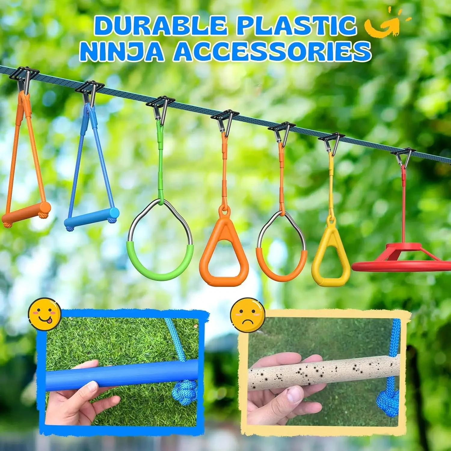 Hapfan 50 FT Ninja Savaşçı Eng - Kids Outdoor Ninja Course incelemesi ve fiyatı