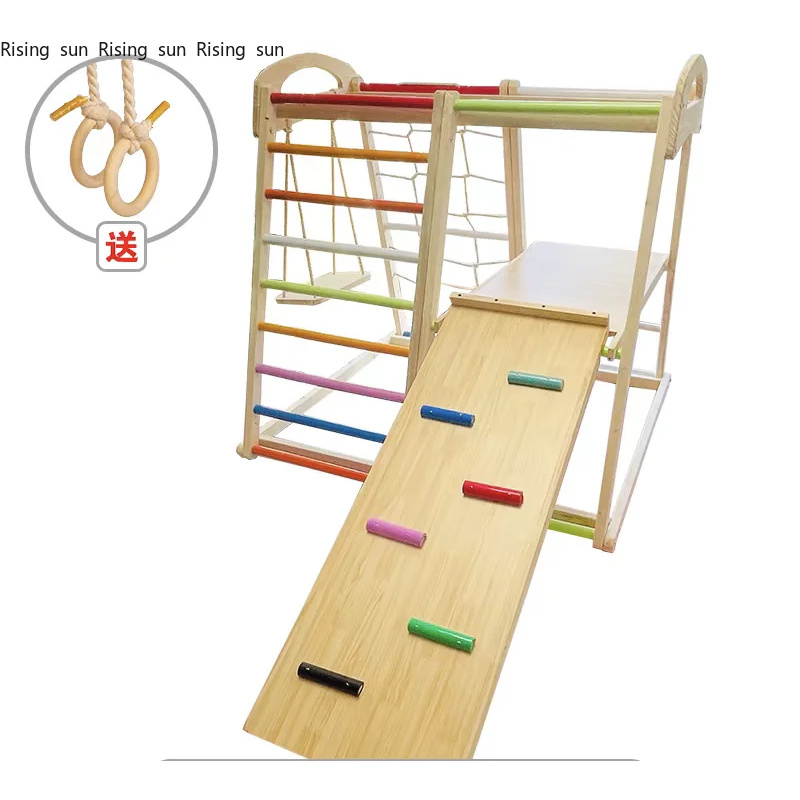 Ahşap Tırmanma Çerçevesi Kapal - Kids Outdoor Swing Set With Slide incelemesi ve fiyatı