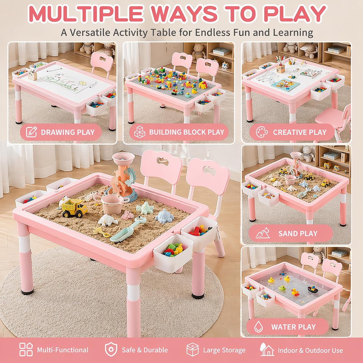 Çocuk Aktivite Masası, Depolam - Kids Outdoor Activity Table incelemesi ve fiyatı