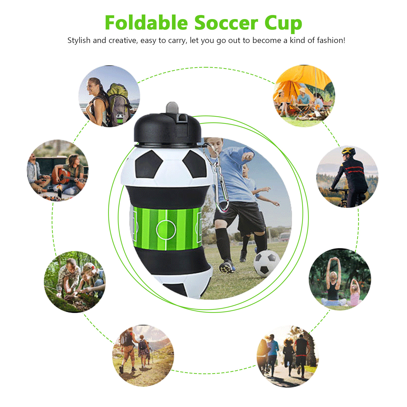 550ml katlanabilir futbol su ş - Outdoor Kid Friendly incelemesi ve fiyatı