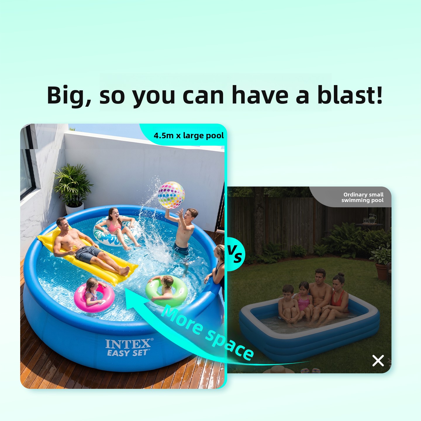 Büyük Boy Şişme Aile Havuzu, Ç - Kids Outdoor Pool incelemesi ve fiyatı