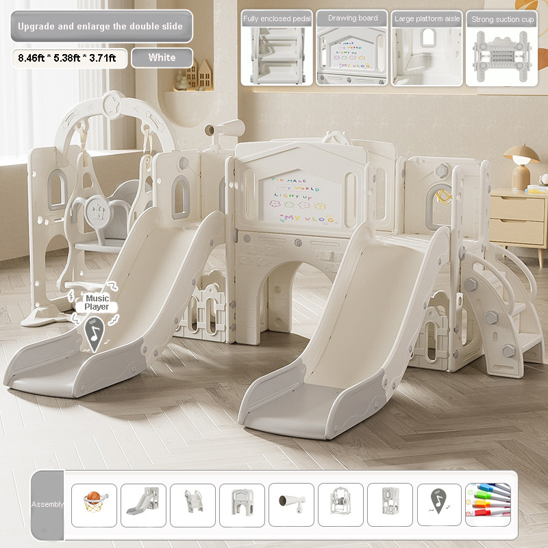 Çift Kaydıraklı Set, Yürümeye  - Kids Outdoor Swing Set With Slide incelemesi ve fiyatı